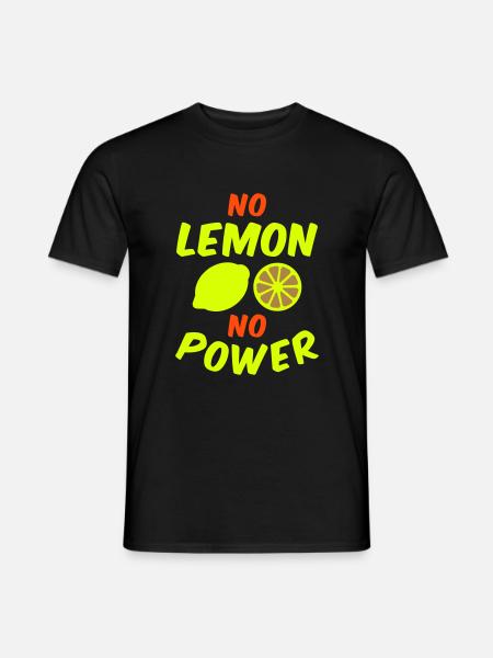 No lemon no power - Men's T-Shirt - black