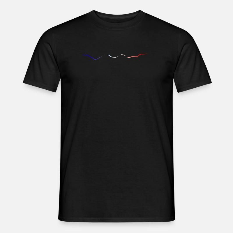 bleu blanc rouge - T-shirt homme - noir