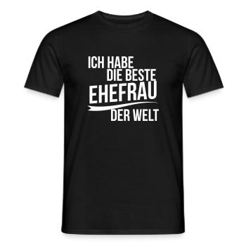 Ich habe die beste ehefrau der welt - Männer T-Shirt - Schwarz - Vorne - AI Model Male 178 light (178cm)