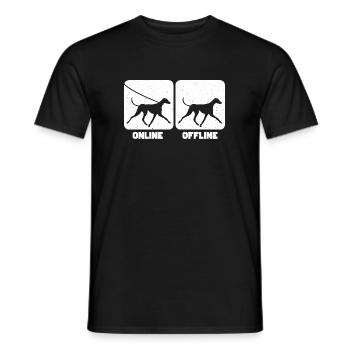 Azawakh - Men's T-Shirt - black - Front - AI Model Male 178 light (178cm)