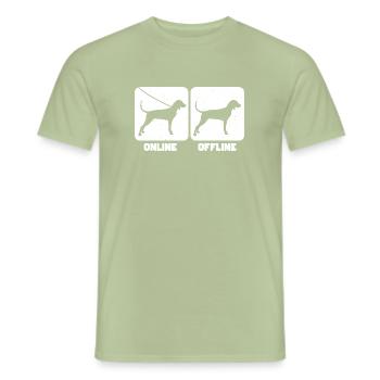 Black and Tan Coonhound - Men's T-Shirt - sage - Front - AI Model Male 178 light (178cm)