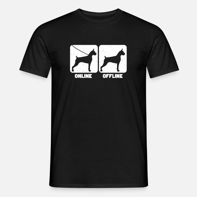 Boxer Hund - Männer T-Shirt - Schwarz
