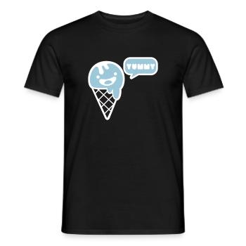 glace - glace - été - T-shirt homme - noir - Devant - AI Model Male 178 light (178cm)
