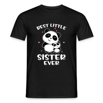 Best Little Sister Ever - Kleine Panda Schwester - Männer T-Shirt - Schwarz - Vorne - AI Model Male 178 light (178cm)