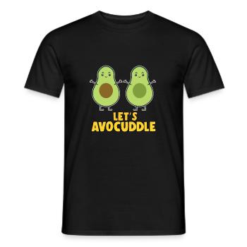 Let's avocuddle hugging avocados love gift - Men's T-Shirt - black - Front - AI Model Male 178 light (178cm)
