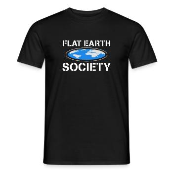 Flat Earth Society - Männer T-Shirt - Schwarz - Vorne - AI Model Male 178 light (178cm)