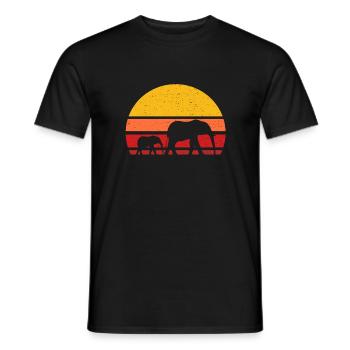 elephant - Men's T-Shirt - black - Front - AI Model Male 178 light (178cm)