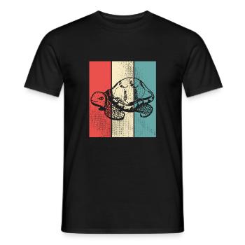Tartaruga stile retrò - T-shirt uomo - nero - Fronte - AI Model Male 178 light (178cm)