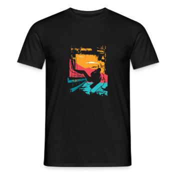 Diving - Men's T-Shirt - black - Front - AI Model Male 178 light (178cm)