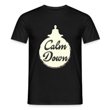 Relaxation and relaxation. Just Calm Down - Men's T-Shirt - black - Front - AI Model Male 178 light (178cm)