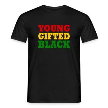 young gifted and black - T-shirt homme - noir - Devant - AI Model Male 178 light (178cm)