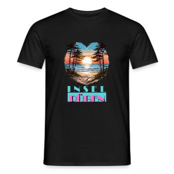 Island of Rügen Germany Sun Beach Holiday - Men's T-Shirt - black - Front - AI Model Male 178 light (178cm)