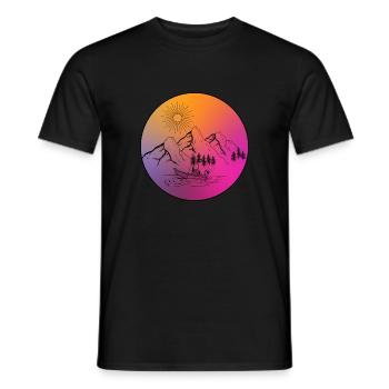 Draußen - Männer T-Shirt - Schwarz - Vorne - AI Model Male 178 light (178cm)