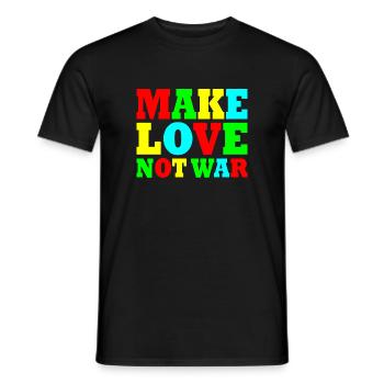 Make love not war - T-shirt homme - noir - Devant - AI Model Male 178 light (178cm)