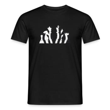 Pièces d’échecs - T-shirt homme - noir - Devant - AI Model Male 178 light (178cm)