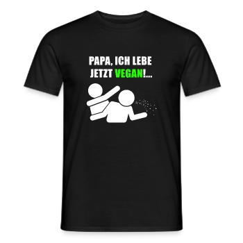 Ich lebe jetzt vegan - Männer T-Shirt - Schwarz - Vorne - AI Model Male 178 light (178cm)