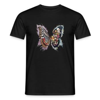 Bunte Blumen Schmetterling Naturliebhaber - Männer T-Shirt - Schwarz - Vorne - AI Model Male 178 light (178cm)