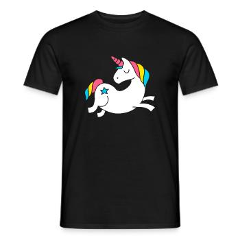 unicorn - Einhorn - T-shirt homme - noir - Devant - AI Model Male 178 light (178cm)