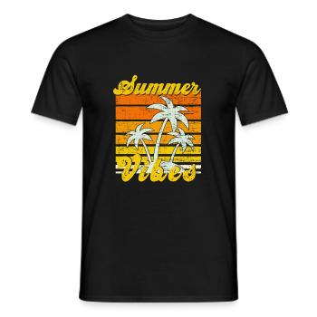 Summer Vibes Holiday Summer Good Mood Gift - Men's T-Shirt - black - Front - AI Model Male 178 light (178cm)