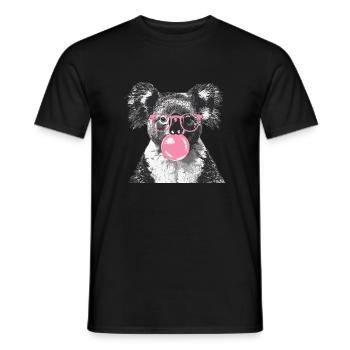 Koala mit Sonnenbrille Bubblegum für einen - Männer T-Shirt - Schwarz - Vorne - AI Model Male 178 light (178cm)