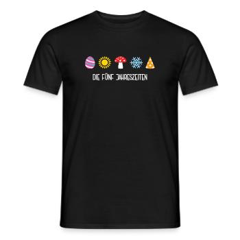 Die Fünf Jahreszeiten Fasching Outfit Karneval - Männer T-Shirt - Schwarz - Vorne - AI Model Male 178 light (178cm)