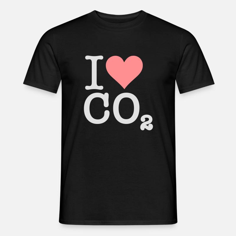 Ich liebe CO2 - Männer T-Shirt - Schwarz