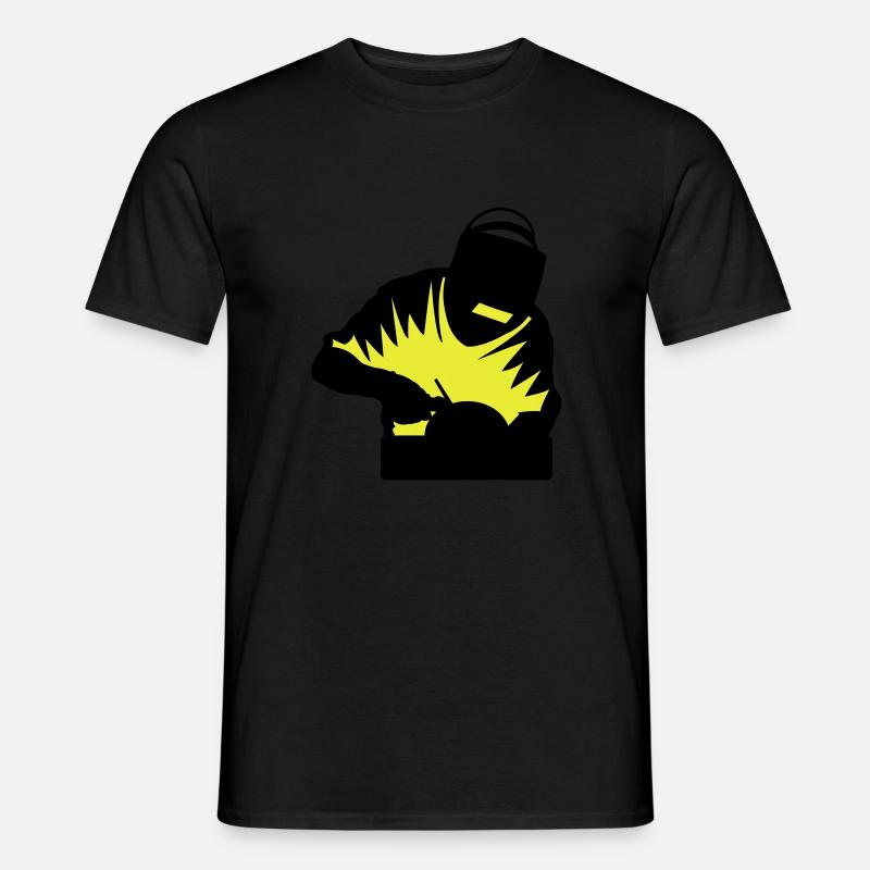 Schweisser 2 Farbig - Männer T-Shirt - Schwarz