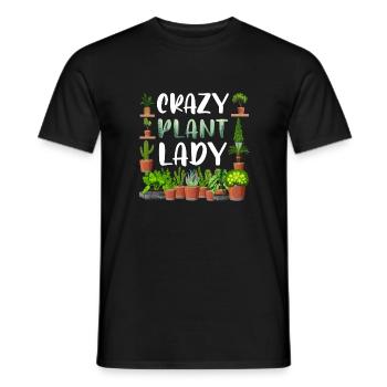 Crazy Plant Lady - Men's T-Shirt - black - Front - AI Model Male 178 light (178cm)