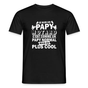je suis un papy motard - T-shirt homme - noir - Devant - AI Model Male 178 light (178cm)
