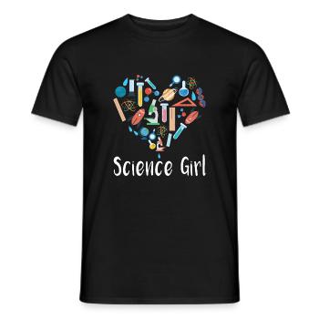 Éléments scientifiques dans la forme du cœur Enseignant étudiant Sc - T-shirt homme - noir - Devant - AI Model Male 178 light (178cm)