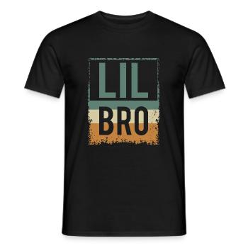 Lil Bro - Little younger brother - sibling - Men's T-Shirt - black - Front - AI Model Male 178 light (178cm)