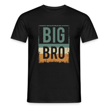Big Bro - Frère - Frère et soeur - Rétro Vintage - T-shirt homme - noir - Devant - AI Model Male 178 light (178cm)