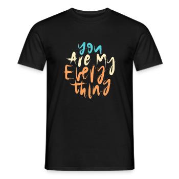Tu es mon tout - T-shirt homme - noir - Devant - AI Model Male 178 light (178cm)