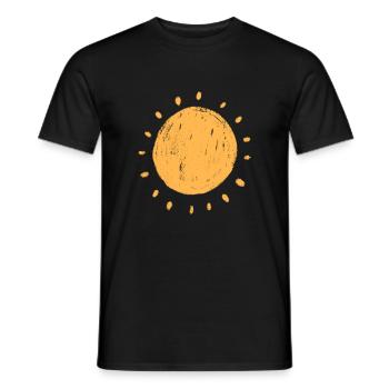 Sun - Men's T-Shirt - black - Front - AI Model Male 178 light (178cm)