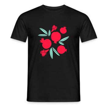 Pomegranates fruit - Men's T-Shirt - black - Front - AI Model Male 178 light (178cm)
