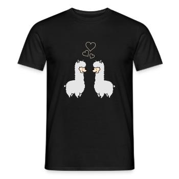 Alpaca Love - Men's T-Shirt - black - Front - AI Model Male 178 light (178cm)