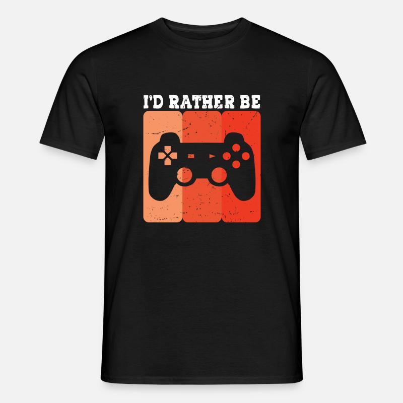 i d rather be - Männer T-Shirt - Schwarz