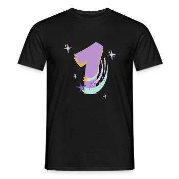 1 er anniversaire espace - T-shirt homme - noir - Devant - AI Model Male 178 light (178cm)
