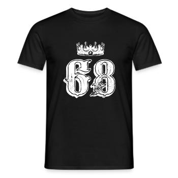 68 Couronne numérique - T-shirt homme - noir - Devant - AI Model Male 178 light (178cm)