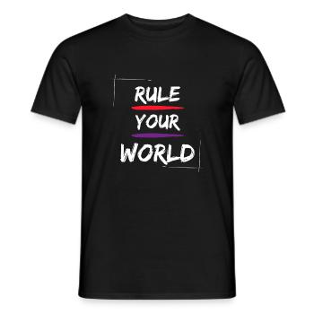 Rule your World - Männer T-Shirt - Schwarz - Vorne - AI Model Male 178 light (178cm)