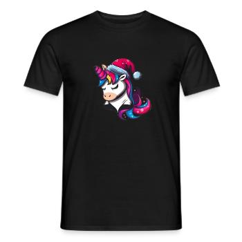 Licorne festive - T-shirt homme - noir - Devant - AI Model Male 178 light (178cm)