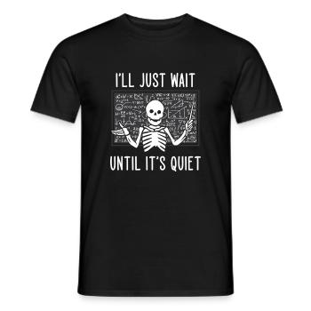 Je vais juste attendre que ce soit un t-shirt calme - T-shirt homme - noir - Devant - AI Model Male 178 light (178cm)