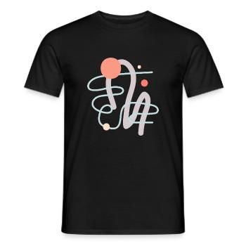 Abstract Art Abstract Art Organic Forms - Men's T-Shirt - black - Front - AI Model Male 178 light (178cm)