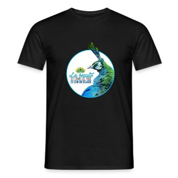 Paon - T-shirt homme - noir - Devant - AI Model Male 178 light (178cm)