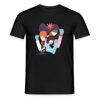 Feminist Doctors, Nurses and Scientists we can do - Men's T-Shirt - black - Front - AI Model Male 178 light (178cm)