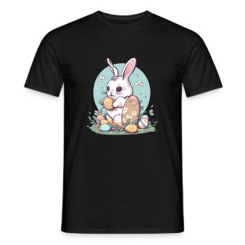 Osterhase - Männer T-Shirt - Schwarz - Vorne - AI Model Male 178 light (178cm)