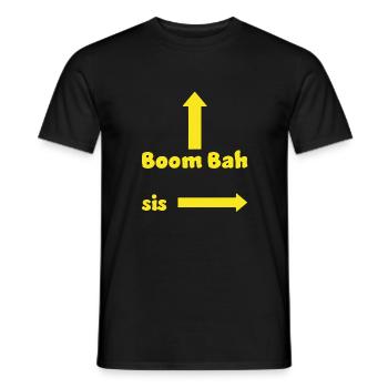 Bienvenue à Flatch Holmes Kelly Mallet Boom Bah Sis - T-shirt homme - noir - Devant - AI Model Male 178 light (178cm)