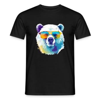 Bruce der Eisbär - Männer T-Shirt - Schwarz - Vorne - AI Model Male 178 light (178cm)