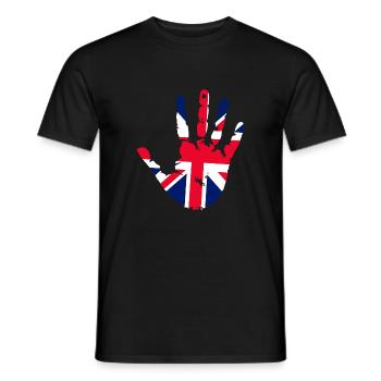 English footprint - Men's T-Shirt - black - Front - AI Model Male 178 light (178cm)