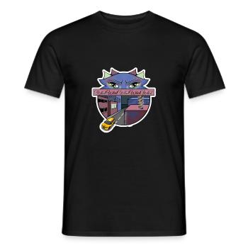 what - Men's T-Shirt - black - Front - AI Model Male 178 light (178cm)